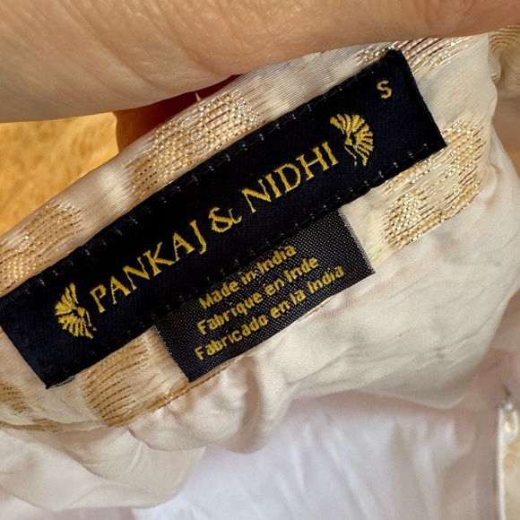 Anthropologie PANKAJ & NIDHI Burnout Shimmer Maxi Skirt Women’s Sz S Shimmer - Picture 10 of 11